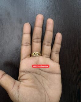 Premium quality One gram gold Adjustable Stone finger rings