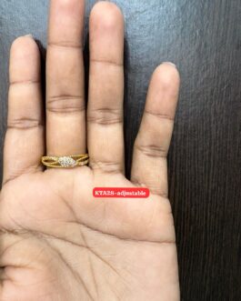 Premium quality One gram gold Adjustable Stone finger rings