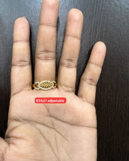 Premium quality One gram gold Adjustable Stone finger rings