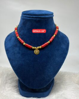 Premium quality One gram gold Coral necklace
