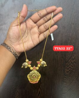 Premium quality One gram gold 18” laxmi coin necklace