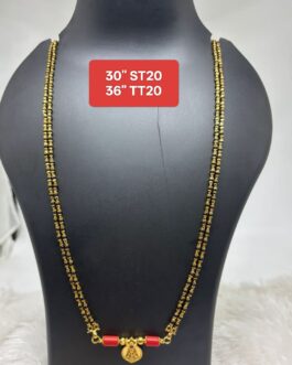 Premium quality One gram gold cap karimani with laxmi thali