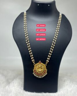 Premium quality One gram gold pearl chain with laxmi pendent