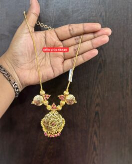 Premium quality One gram gold 18” laxmi coin necklace