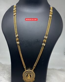 Premium quality One gram gold 32 inch Pearl chain with laxmi pendent