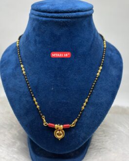 Premium quality One gram gold 18 inch karimani with thali