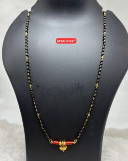 Premium quality One gram gold 24 inch karimani with thali