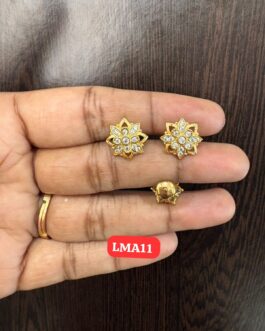 Premium quality One gram gold AD stone ear rings