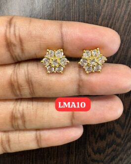Premium quality One gram gold AD stone ear rings