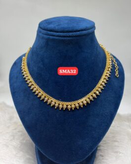 Premium quality One gram gold AD stone necklace