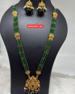 Premium quality Antique polish beads necklace with matching jumka