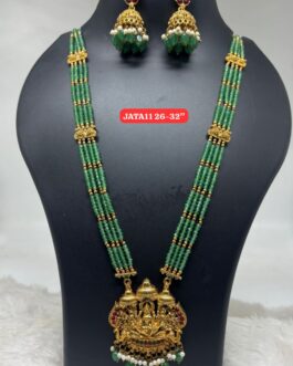 Premium quality Antique polish beads necklace with matching jumka