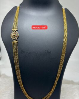 Premium quality One gram gold 26 inch mogapu chain