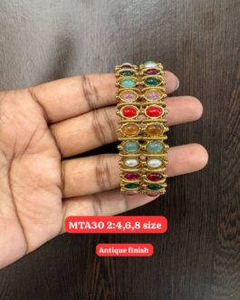 Premium quality Antique Navaratna bangles