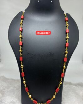Premium quality One gram gold 30 inch Coral chain