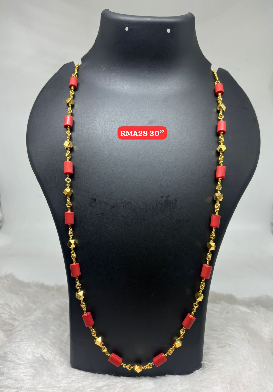 Premium quality One gram gold 30 inch Coral chain