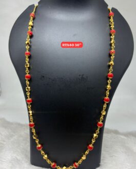 Premium quality One gram gold 30 inch round Coral chain