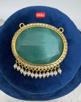 Premium quality One gram gold pearl chain with Big stone pendent