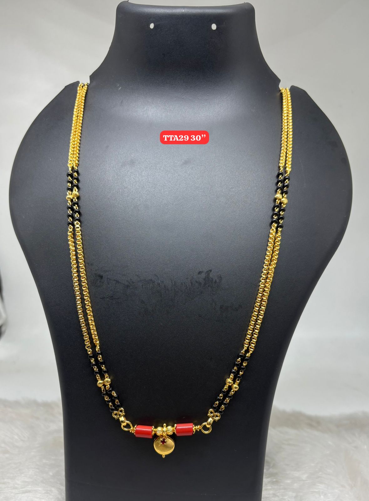 Premium quality One gram gold 30 inch Karimani with Thali