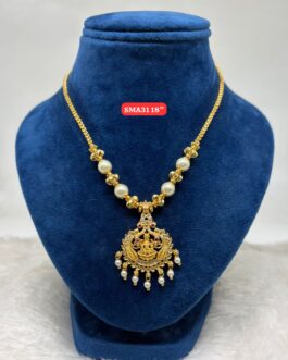 Premium quality One gram gold 18 inch laxmi necklace