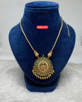 Premium quality One gram gold 22 inch small laxmi necklace