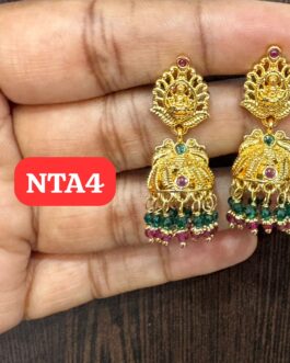 Premium quality One gram gold Jumka ear rings (Screw back)