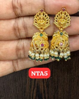 Premium quality One gram gold Jumka ear rings (Screw back)