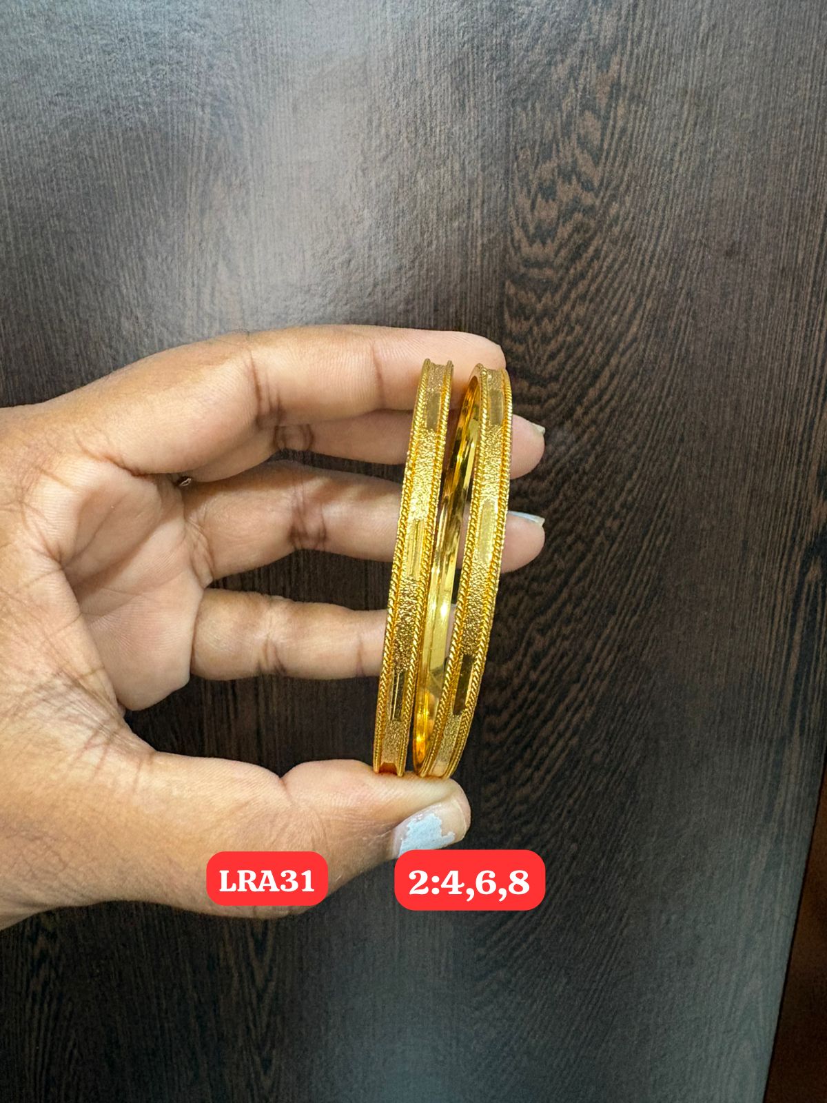 Premium quality One gram gold plain bangles