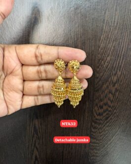 Premium quality One gram gold Step Detachable Jumka