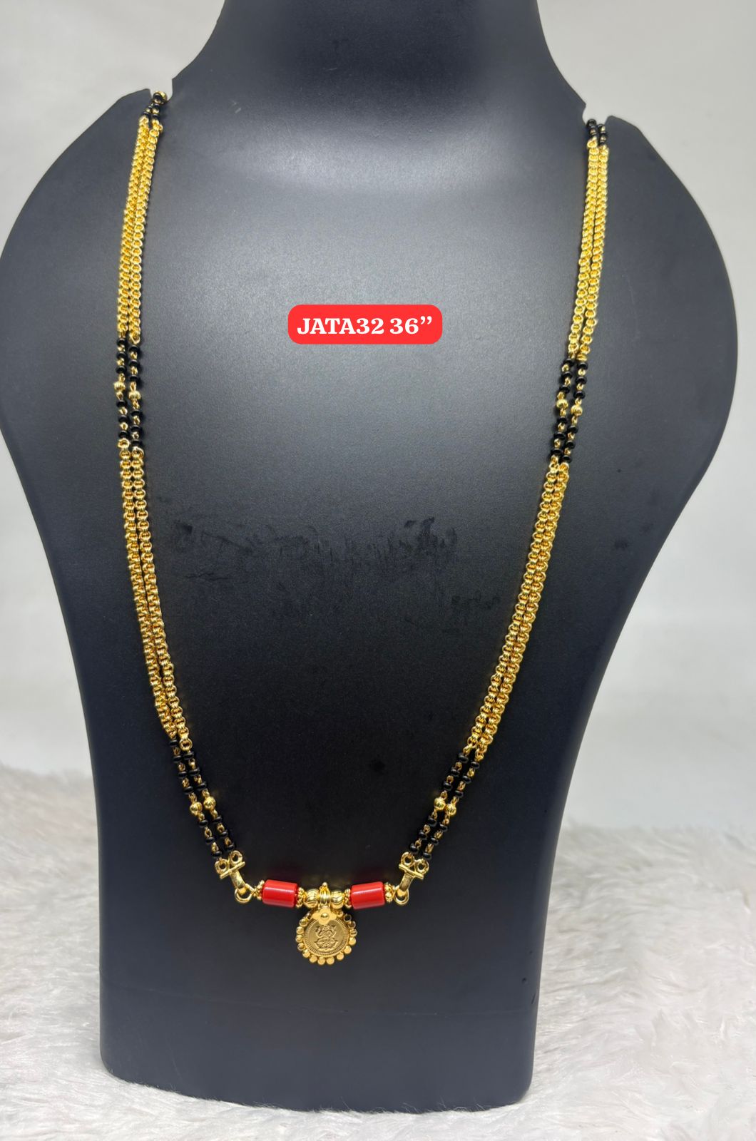 Premium quality One gram gold 36 inch karimani with thali