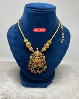 Premium quality One gram gold Laxmi necklace 