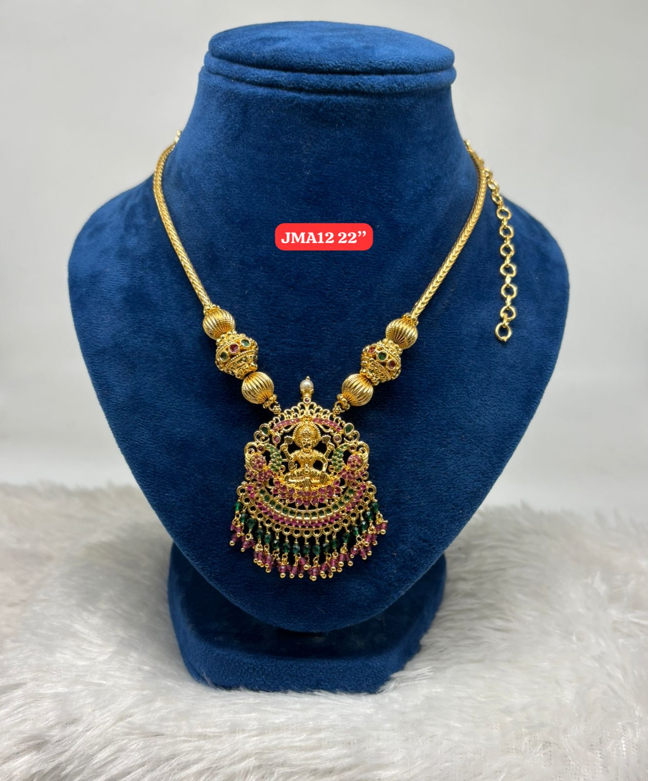 Premium quality One gram gold Laxmi necklace