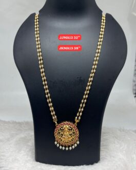 Premium quality One gram gold Pearl Chain with laxmi pendent