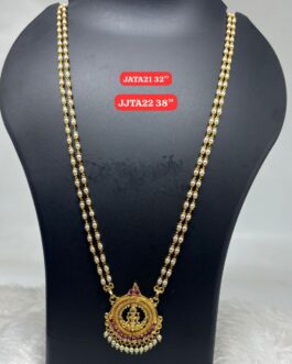 Premium quality One gram gold Pearl Chain with laxmi pendent