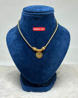 Premium quality One gram gold single coin laxmi neckalce