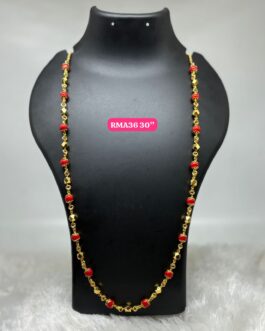 Premium quality One gram gold 30 inch round Coral chain