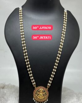 Premium quality One gram gold Pearl Chain with laxmi pendent