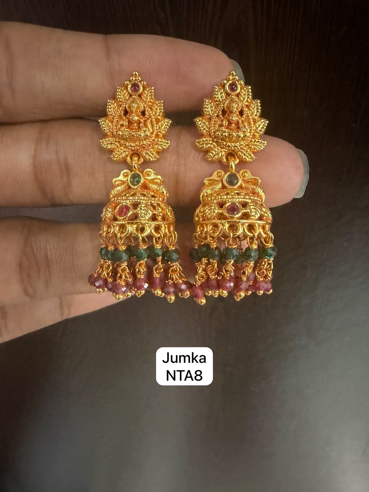 Premium quality geru polish Jumka ear rings (Screw back)