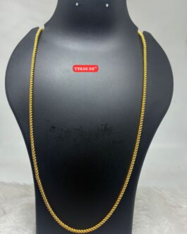 Premium quality One gram gold handmade soft medium size 30 inch Rope chain