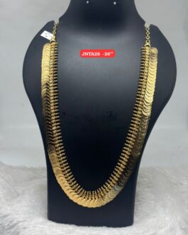 Premium quality One gram gold 26 inch long coin necklace