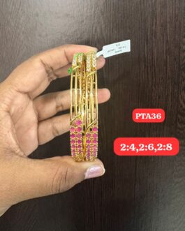 Premium quality One gram gold stone bangles