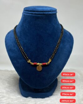 Premium quality Hand made 1st quality One gram gold black beads Karimani with thali