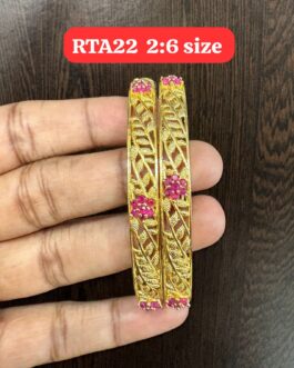 Premium quality Hand made 1st quality One gram gold stone bangles