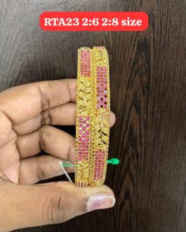 Premium quality Hand made 1st quality One gram gold stone bangles