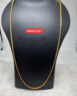 Premium quality one gram gold plain 30 inch chain