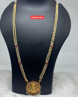 Premium quality One gram gold Pearl chain with laxmi pendent