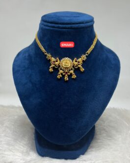 Premium quality One gram gold short laxmi pendent