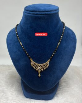 Premium quality One gram gold 26 inch karimani chain with AD pendent