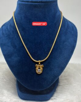 Premium quality One gram gold 18 inch chain with Ad pendent