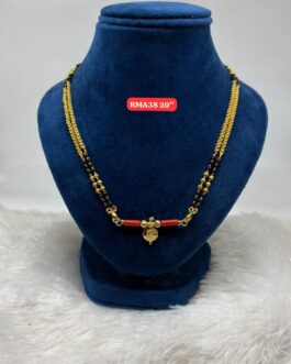 Premium quality One gram gold 18 inch short karimani with laxmi thali